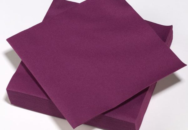 serviette unie Aubergine