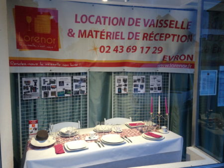 présentation location de vaisselle à Fresnay sur sarthe (72)